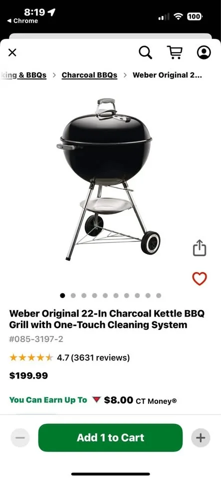 Charcoal Grill Bbq WEBBER Brand New (UNOPENED ) image indicator(6)