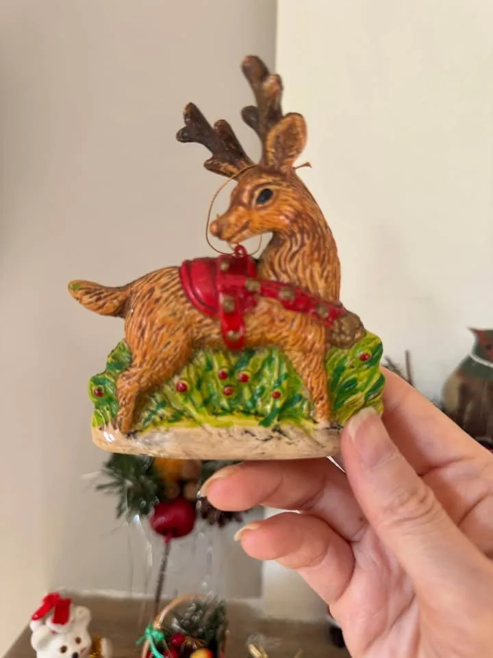 Vintage Kitsch Christmas Ornament Lot! Mid-Century Holiday Decor image indicator(4)