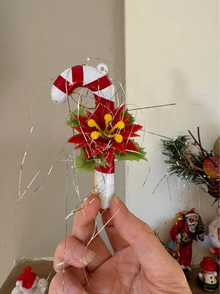 Vintage Kitsch Christmas Ornament Lot! Mid-Century Holiday Decor image indicator(8)