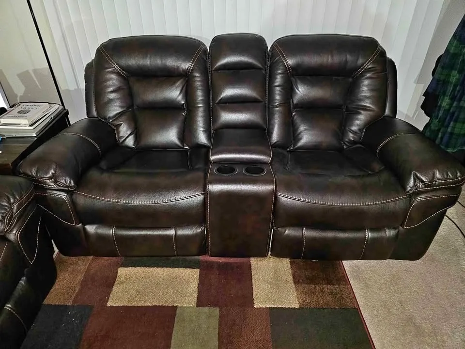 High-End Leo 78" Reclining Sofa and Loveseat Set