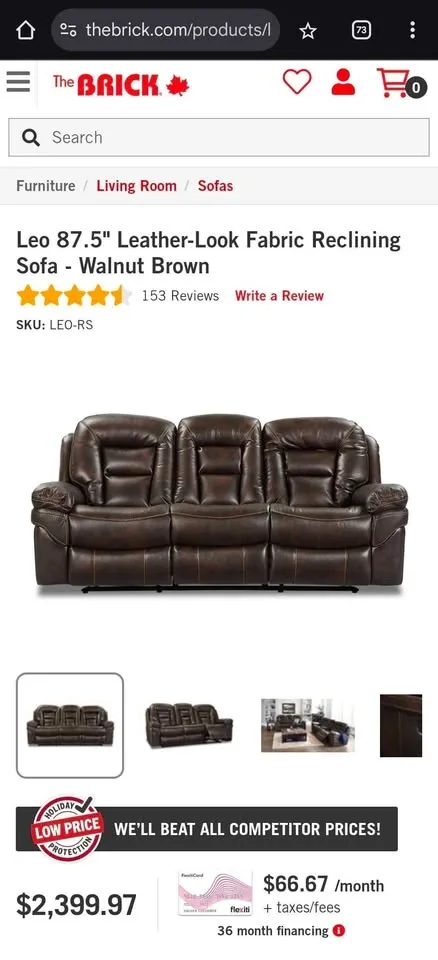 High-End Leo 78" Reclining Sofa and Loveseat Set image indicator(7)