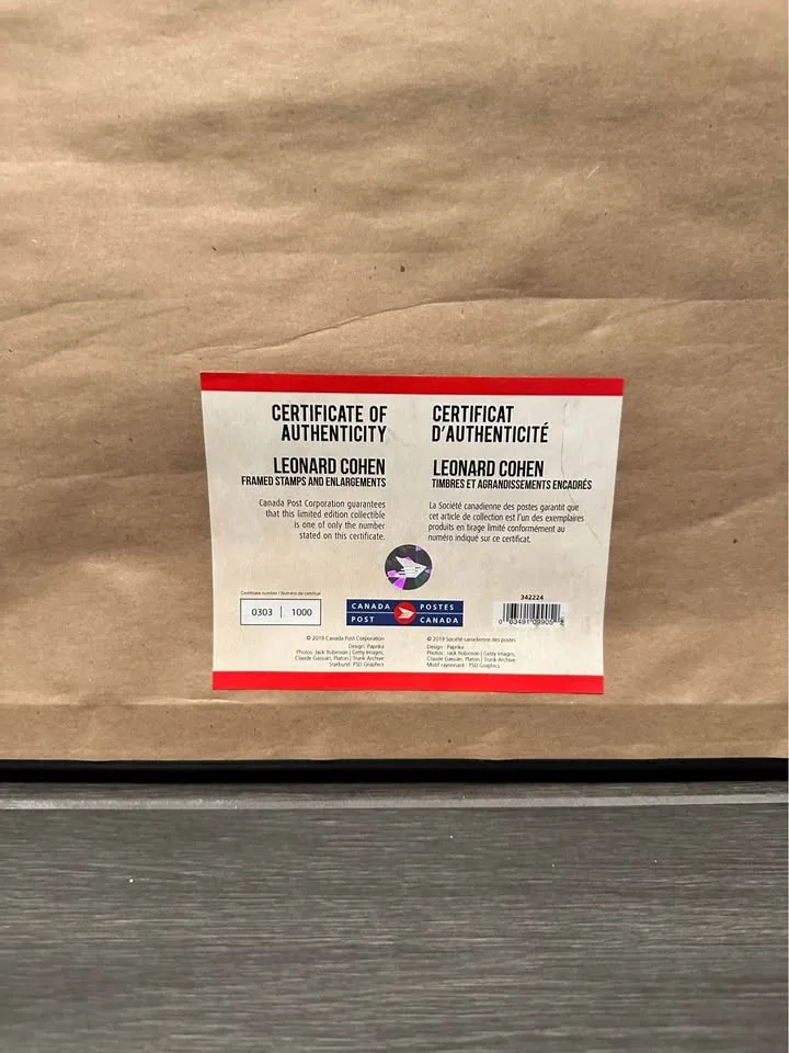 Leonard Cohen Framed Stamps image indicator(3)