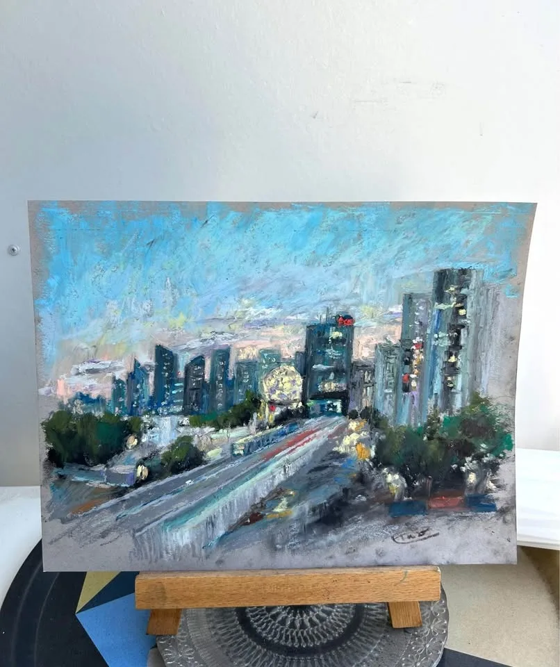 "Downtown" Original Pastel Painting image indicator(2)