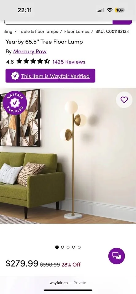 3 globe frosted glass gold floor lamp