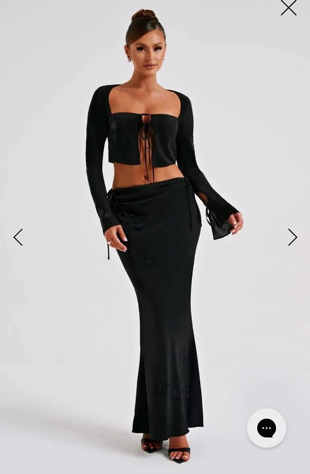 BabyBoo black maxi skirt set BNWT