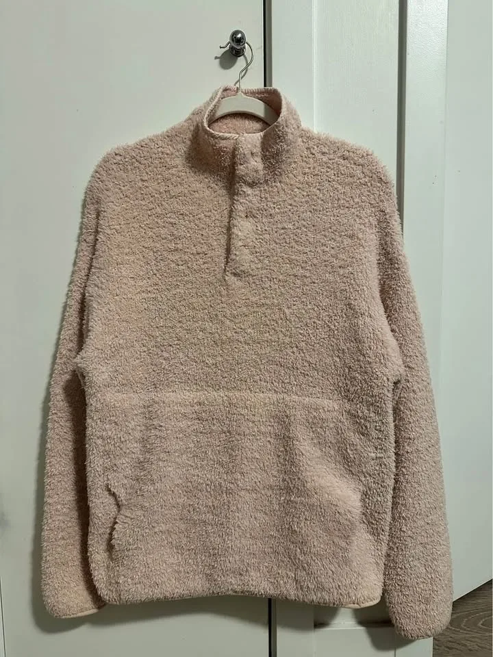 Skims cozy knit pullover pink image indicator(3)