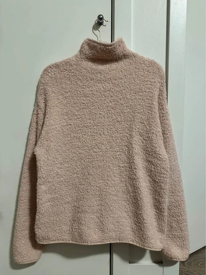 Skims cozy knit pullover pink image indicator(4)
