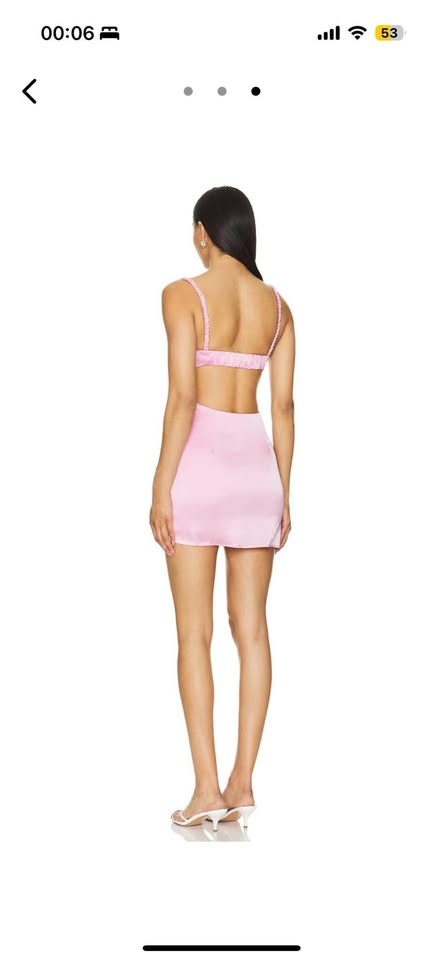BNWT Revolve pink satin mini dress - photo 2