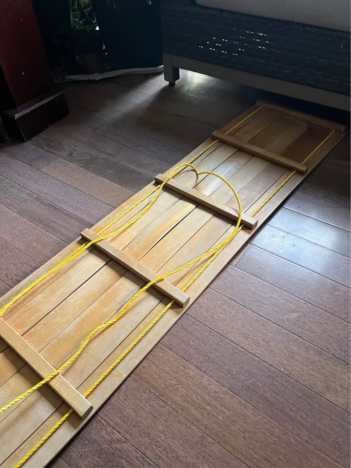 Traditional Vintage Wooden Winter Toboggan Sled - photo 4