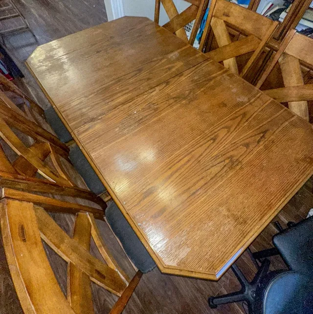 6-8 -Seater Solid Wood Farmhouse Dining Table + Chairs – $400 image indicator(4)