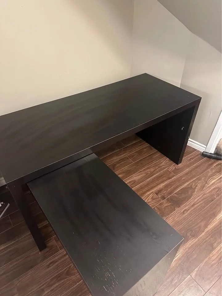 IKEA Malm Desk with pull-out black/brown image indicator(2)