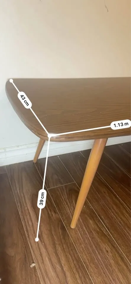 Mid Century Modern Coffee Table – Rounded Edges, Solid Wood image indicator(5)