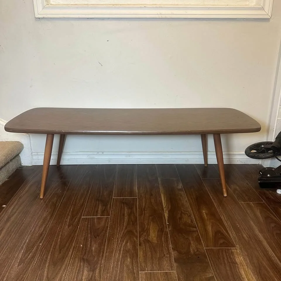 Mid Century Modern Coffee Table – Rounded Edges, Solid Wood image indicator(6)