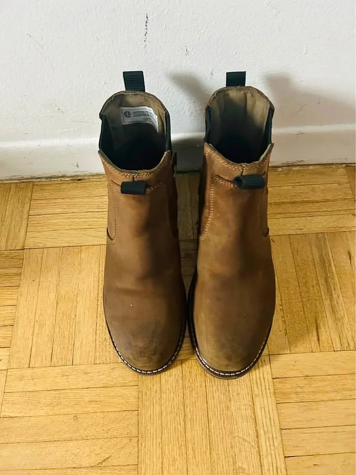 Women Steel toe work boots size 8.5 thumbnail