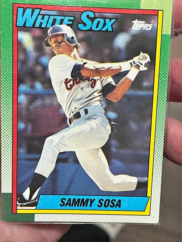 Sammy Sosa Rookie Card - Birthday Error Mistake - White Sox and