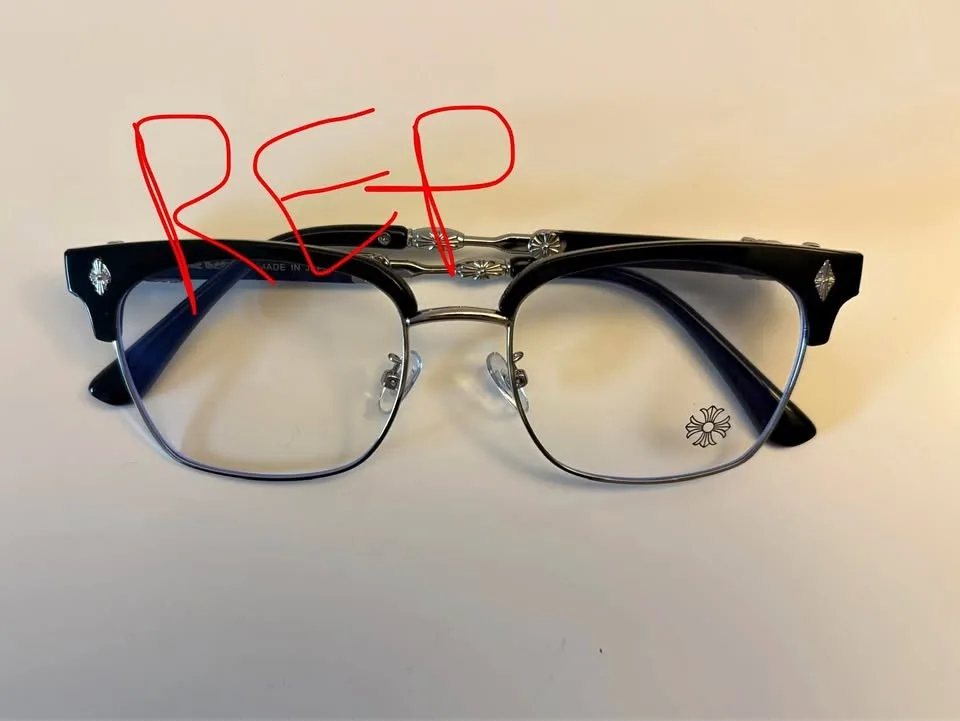 Chrome Hearts Black and Silver Glasses