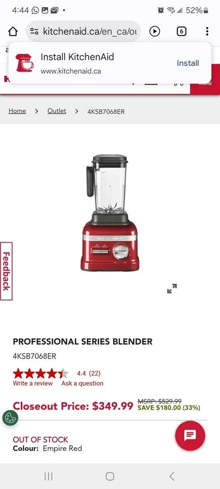 KitchenAid Professional Series Blender image indicator(4)