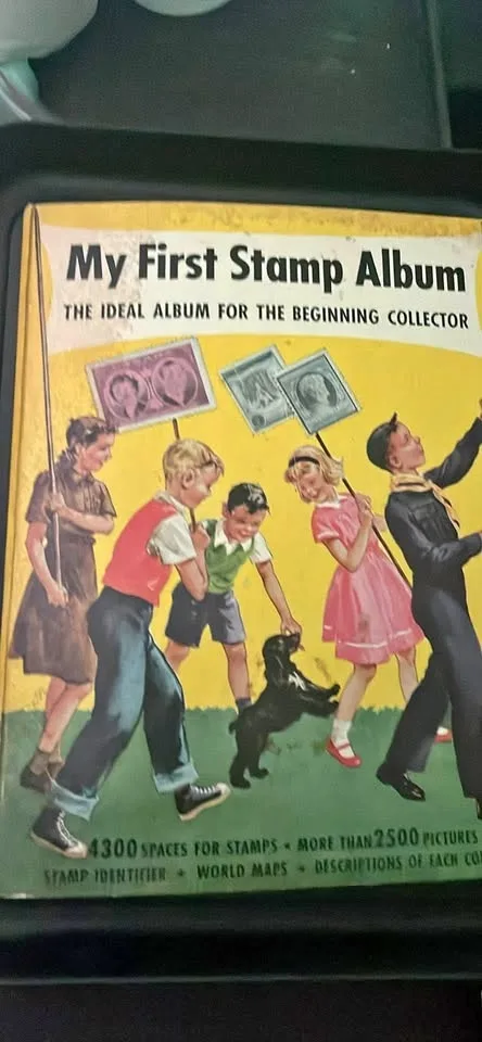 Vintage Stamp Album Book - 1950- 4,300 Spots