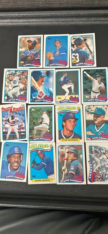 1989 Chicago Cubs Topps Baseball Cards