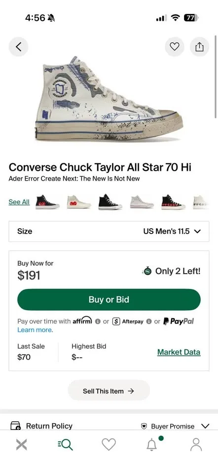 Converse high adder error image indicator(3)