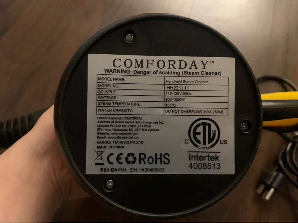 COMFORDAY Handheld Steam Cleaner - photo 2