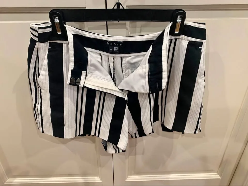 Theory striped shorts