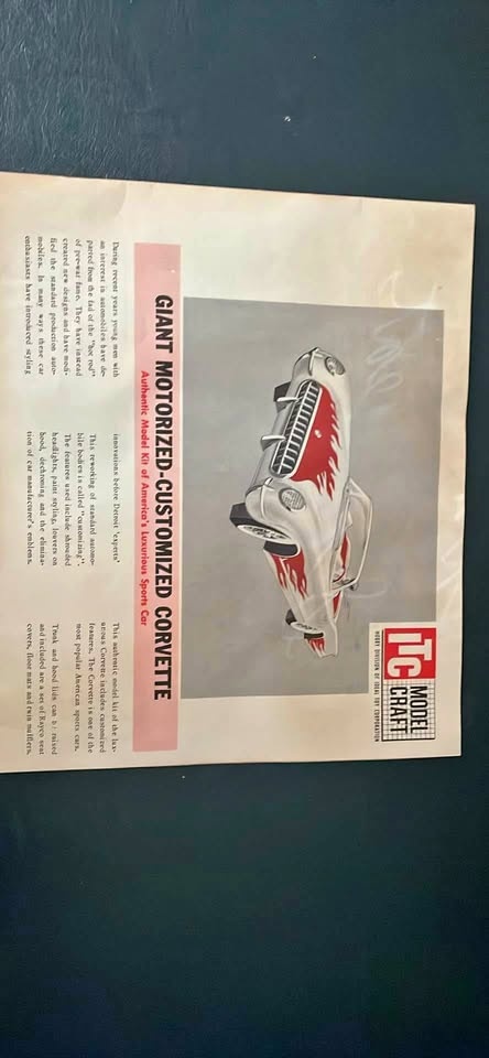 ITC Craft Instuction Manual for “Giant Motorized Corvette