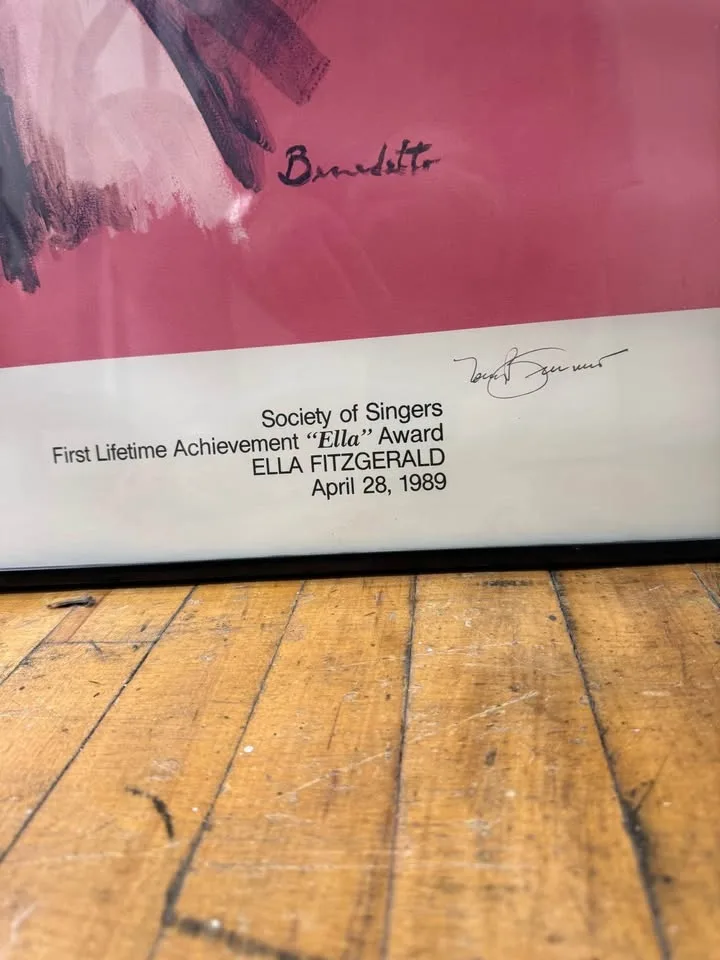 Tony Bennett ELLA FITZGERALD Print HAND SIGNED image indicator(3)
