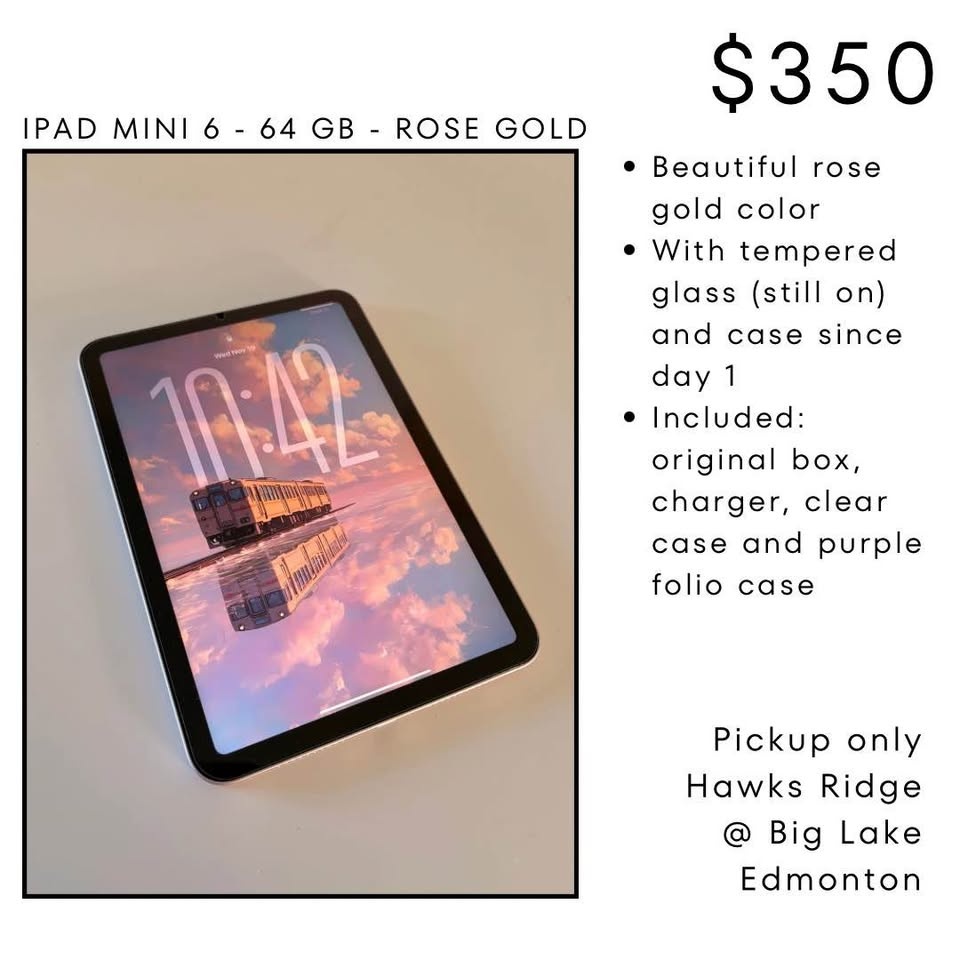 Ipad mini 6 - 64GB - Wifi - Rose Gold