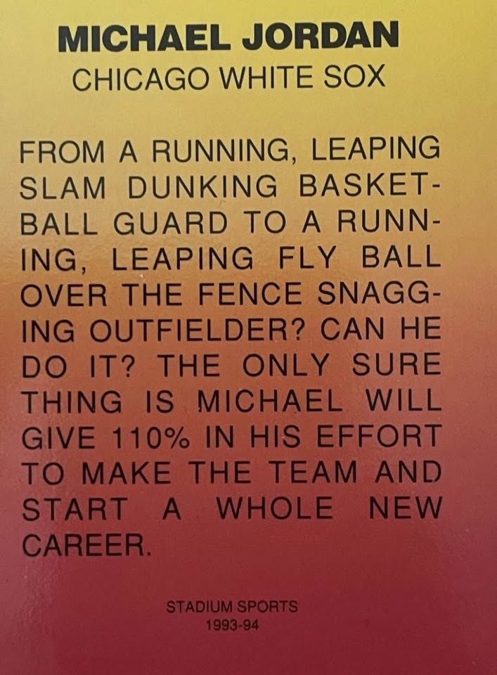 Michael Jordan Rookie Baseball Card - Rated Rookie - photo 4