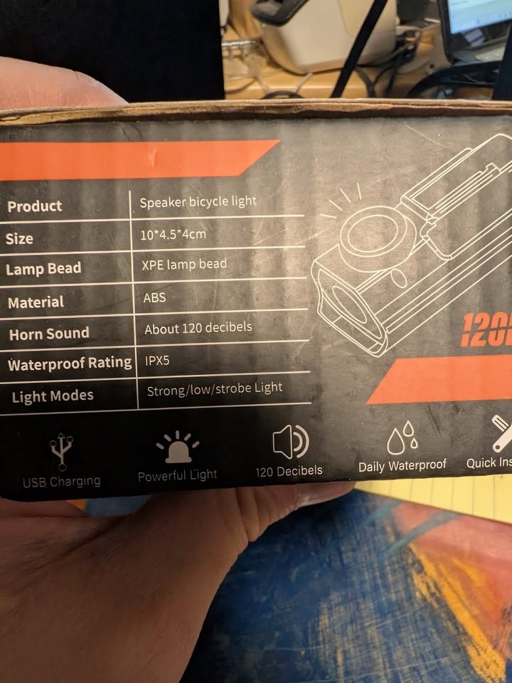 🔊🚴‍♂️ Bicycle Speaker Light – Brand New in Box – $15 - photo 2