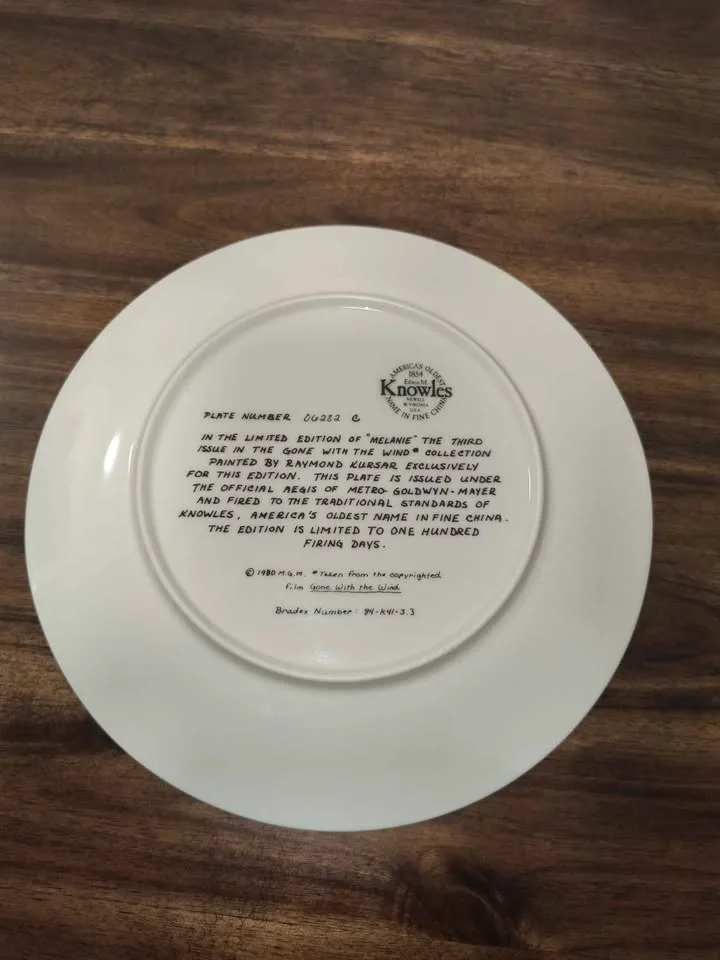 Melanie – Gone With The Wind Plate (Knowles, 1980) image indicator(2)
