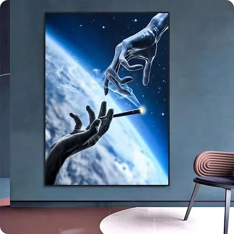 Alien Poster Interesting Creative Outer Space Print Frameless