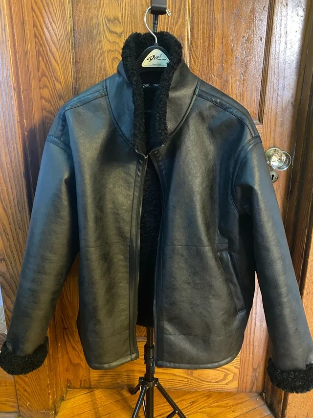 Zara Men’s Faux leather jacket