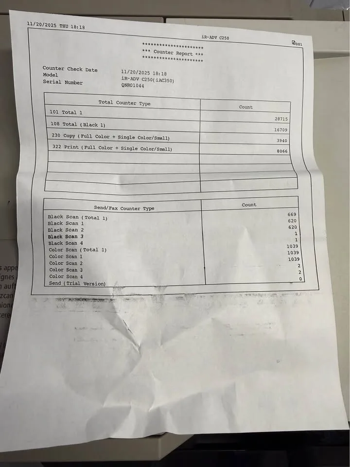 Canon imageRunner Advance C250IF Color Printer image indicator(4)