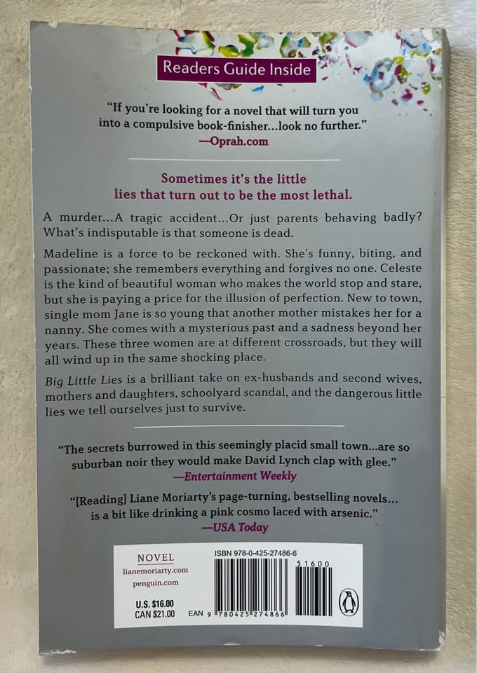 Big Little Lies - Liane Moriarty (book) - photo 3