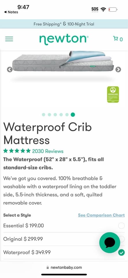 4-in-1 crib w/ Newton waterproof Matress - photo 3