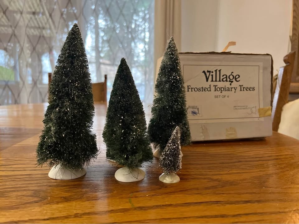 Dept 56 - Village - frosted topiary trees