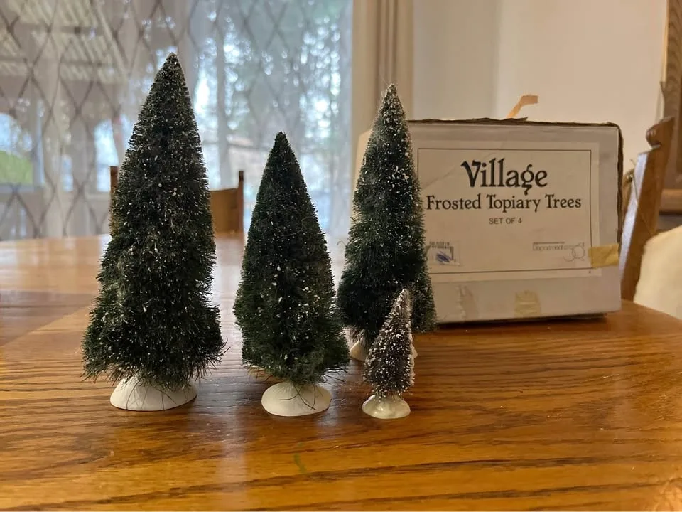 Department 56 - Village - frosted topiary trees