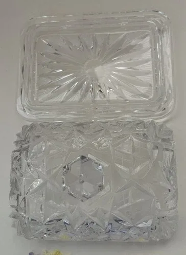 Vintage Crystal Butter Dish “Pinwheel” image indicator(4)