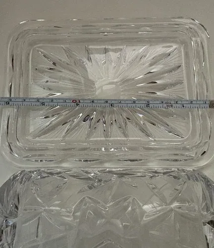 Vintage Crystal Butter Dish “Pinwheel” image indicator(6)