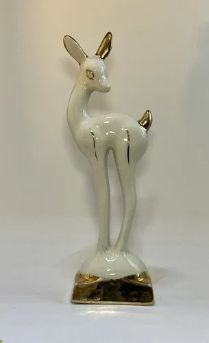Vintage Mid Century Modern Ceramic Deer Figurine