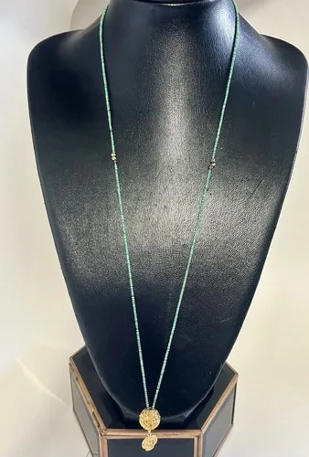 2 TURQUOISE & CORAL HEISHI BEAD NECKLACES image indicator(2)