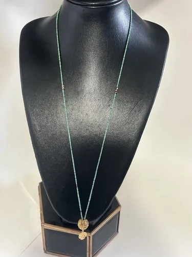 2 TURQUOISE & CORAL HEISHI BEAD NECKLACES image indicator(5)