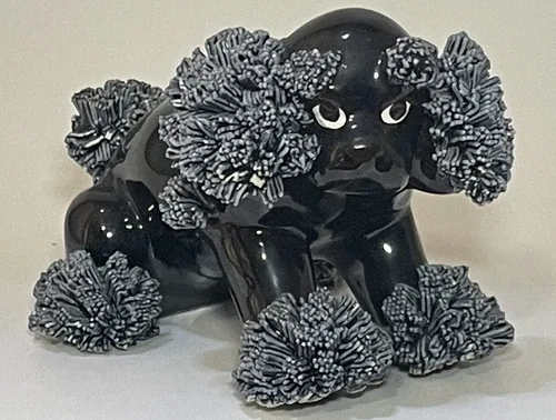 Vintage Japan - Black Spaghetti Poodle Figurine