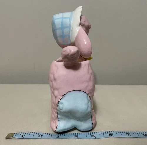 1956 Relpo Porcelain Ceramic Lamb Planter Vase Baby Nursery Laye image indicator(3)