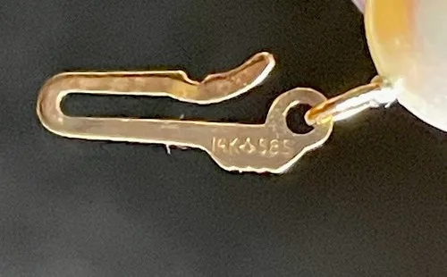 14k GOLD, TURQUOISE & WHITE PEARL NECKLACE image indicator(5)