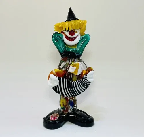 Vintage Venetian Murano Glass Clown