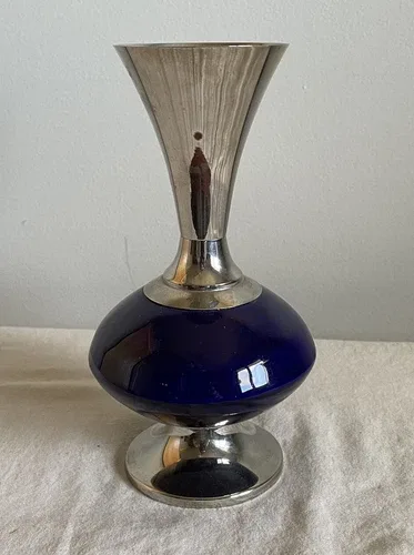 Delft Holland Mid Century Cobalt Blue Vase
