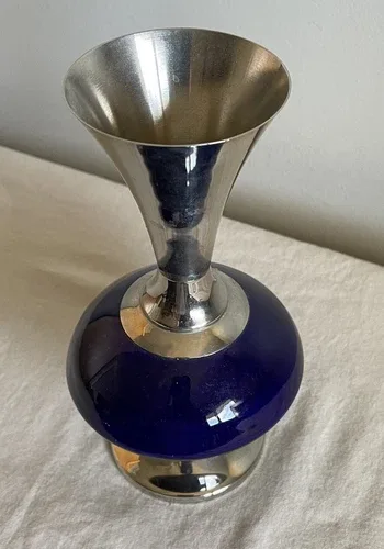 Delft Holland Mid Century Cobalt Blue Vase image indicator(2)